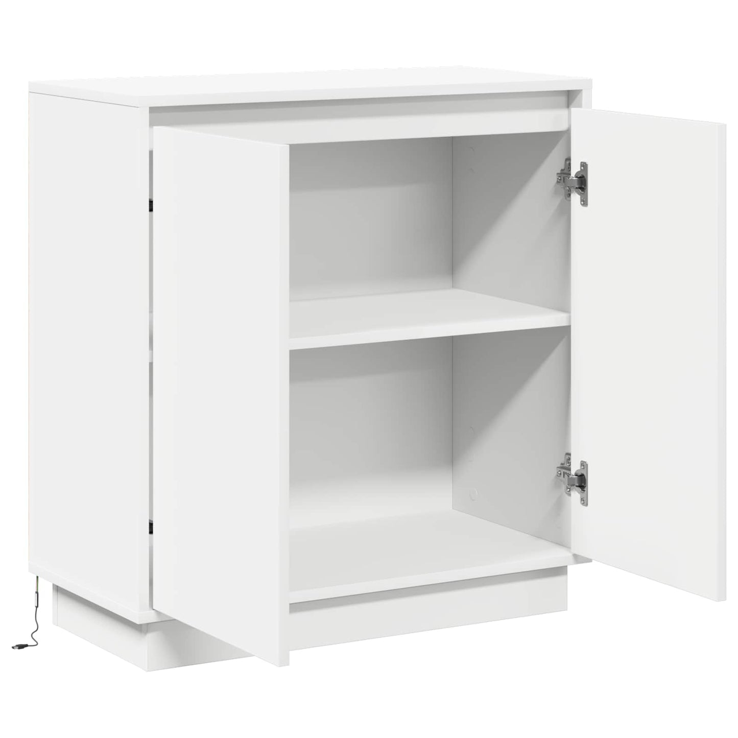 LED Sideboard for White 71 x 34.5 x 75 cm Engineered Wood