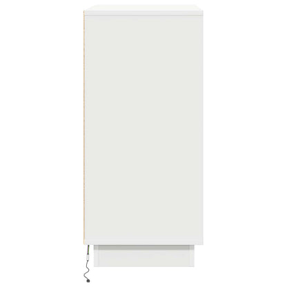LED Sideboard for White 71 x 34.5 x 75 cm Engineered Wood