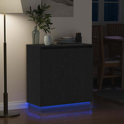 Sideboard with Door Black Oak 71 x 34.5 x 75 cm Engineered wood