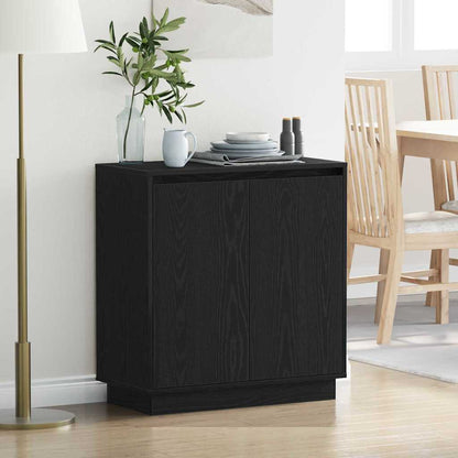 Sideboard with Door Black Oak 71 x 34.5 x 75 cm Engineered wood
