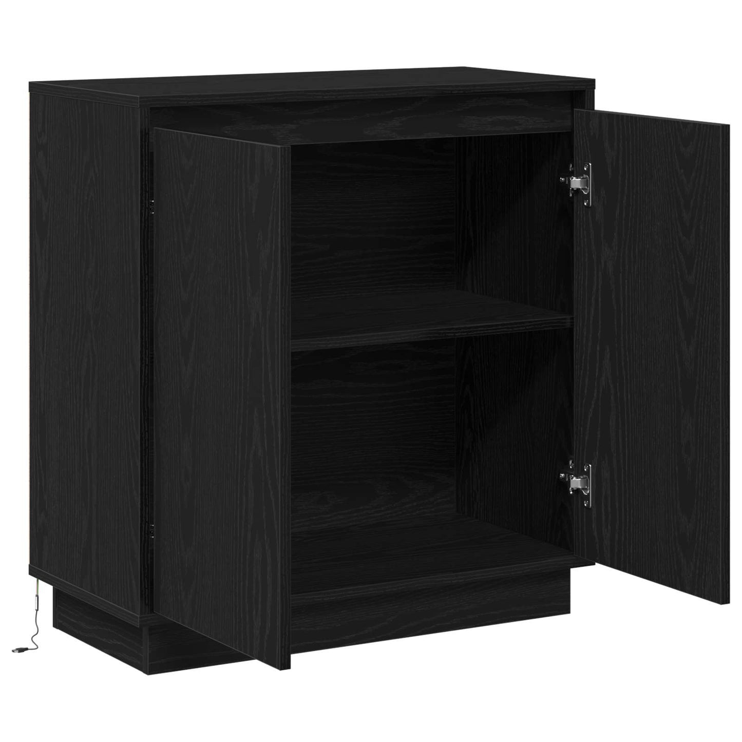Sideboard with Door Black Oak 71 x 34.5 x 75 cm Engineered wood