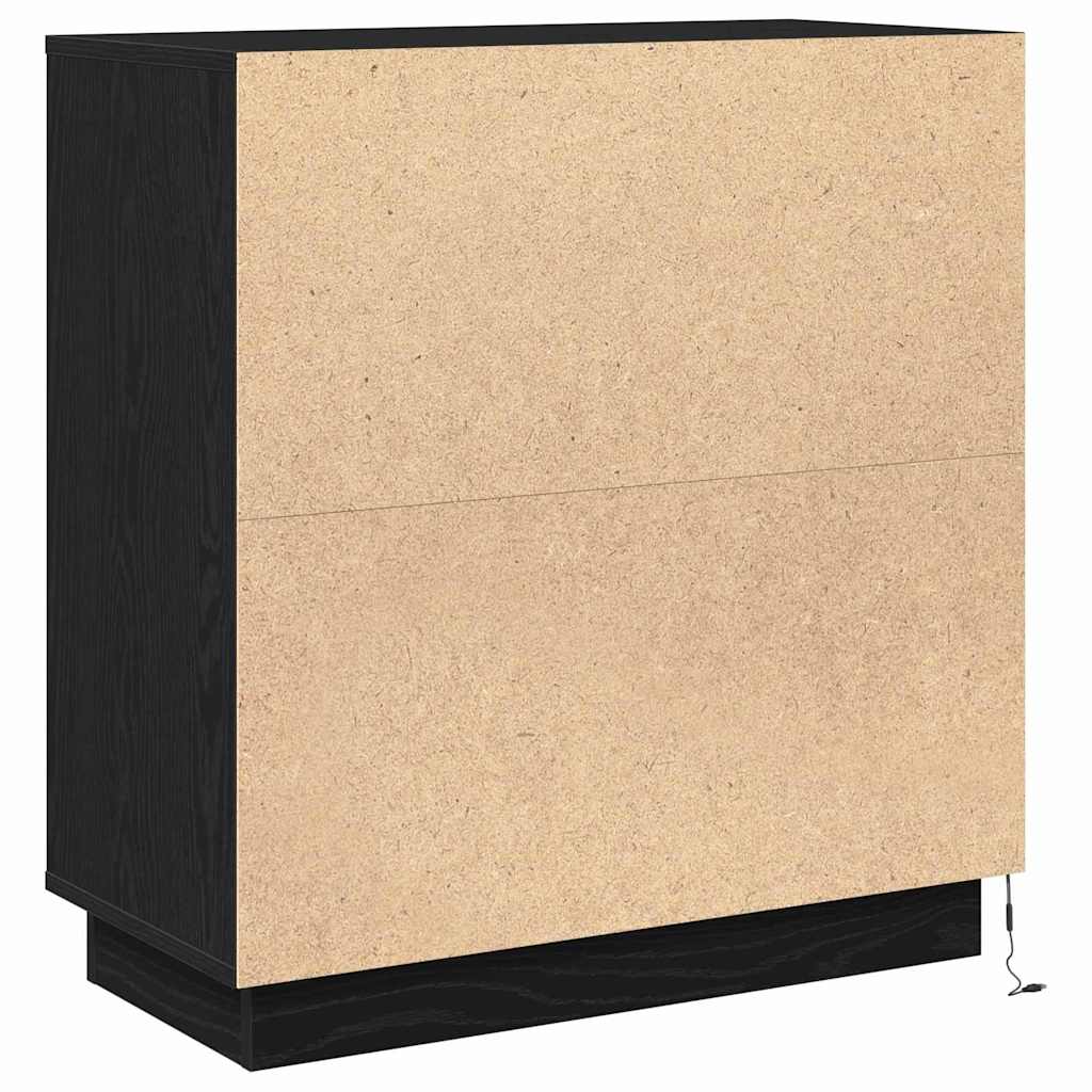 Sideboard with Door Black Oak 71 x 34.5 x 75 cm Engineered wood