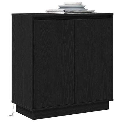 Sideboard with Door Black Oak 71 x 34.5 x 75 cm Engineered wood