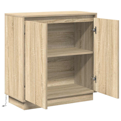 LED Sideboard for Sonoma Oak 71 x 34.5 x 75 cm Engineered Wood