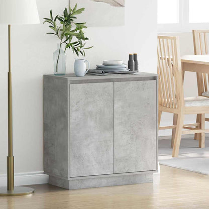 LED Sideboard Concrete Grey 71 x 34.5 x 75 cm Engineered Wood