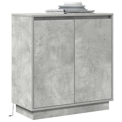 LED Sideboard Concrete Grey 71 x 34.5 x 75 cm Engineered Wood