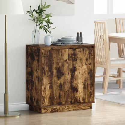 LED Sideboard for Smoked Oak 71 x 34.5 x 75 cm Engineered Wood