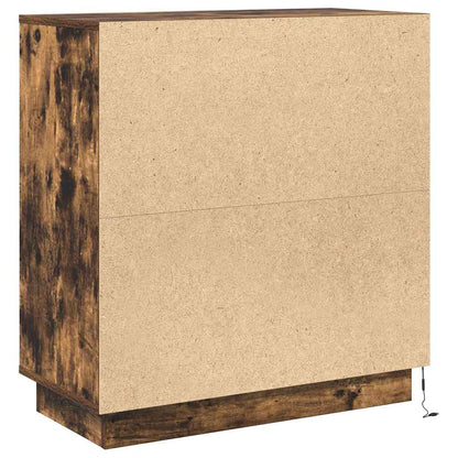 LED Sideboard for Smoked Oak 71 x 34.5 x 75 cm Engineered Wood