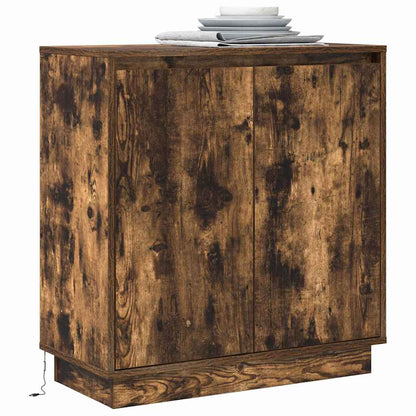LED Sideboard for Smoked Oak 71 x 34.5 x 75 cm Engineered Wood