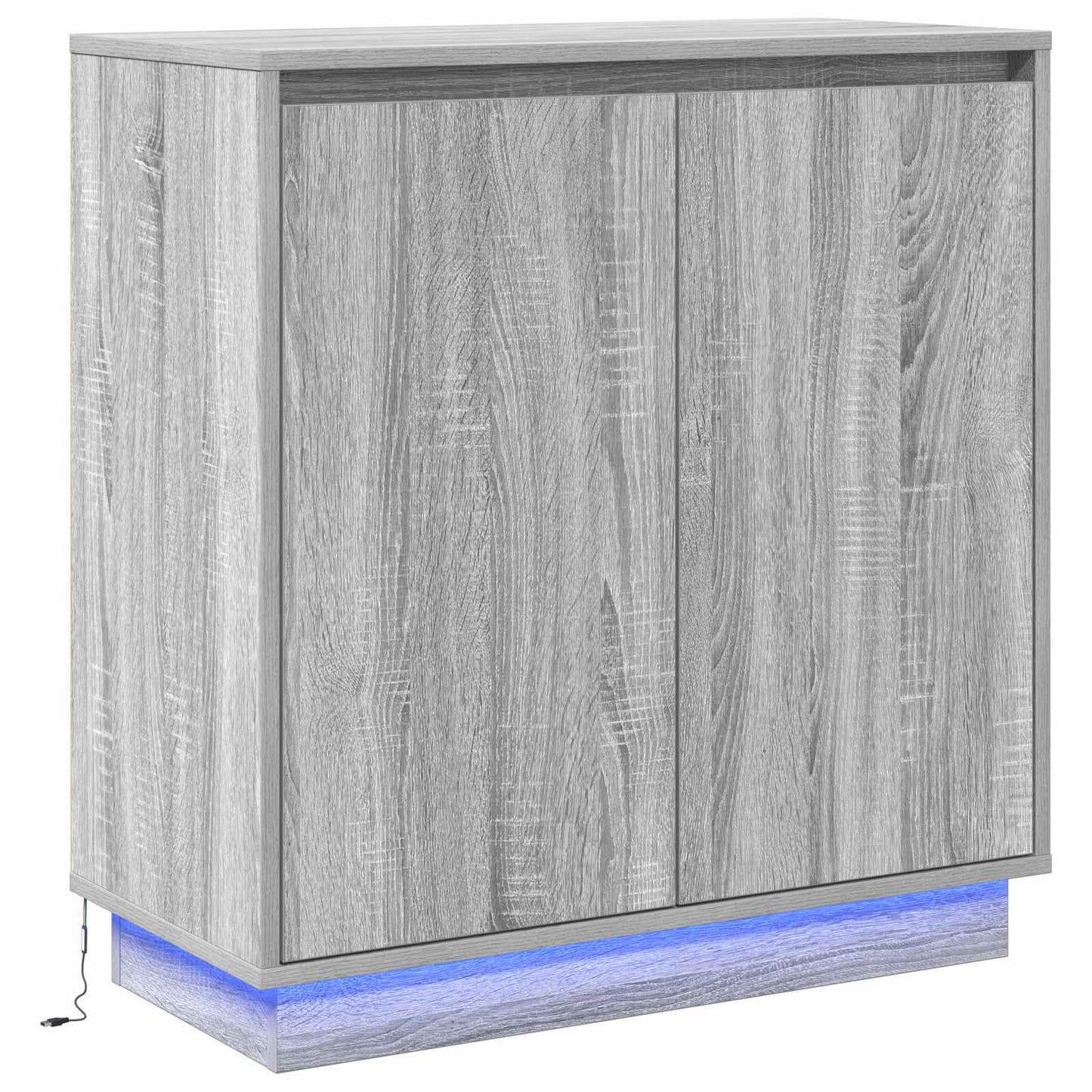 LED Sideboard for Grey Sonoma 71 x 34.5 x 75 cm
