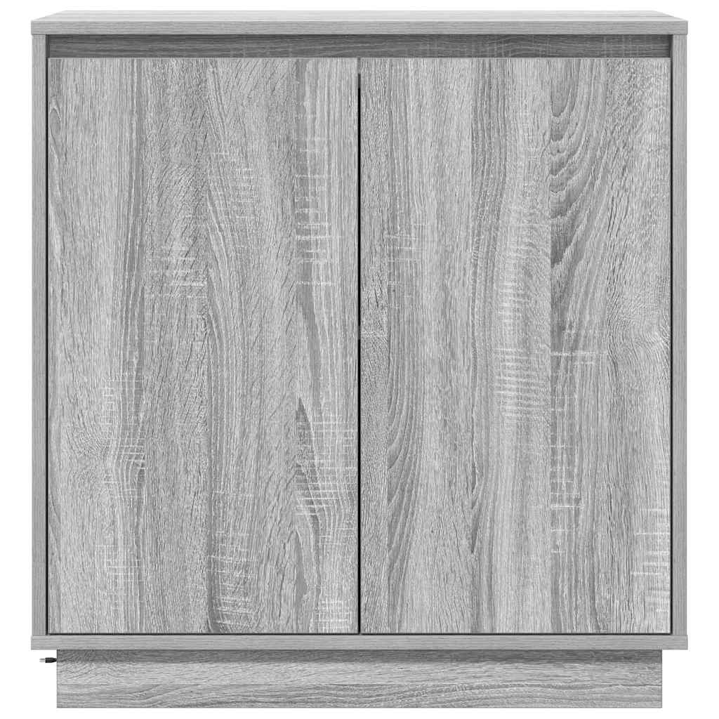 LED Sideboard Grey Sonoma 71 x 34.5 x 75 cm Engineered Wood