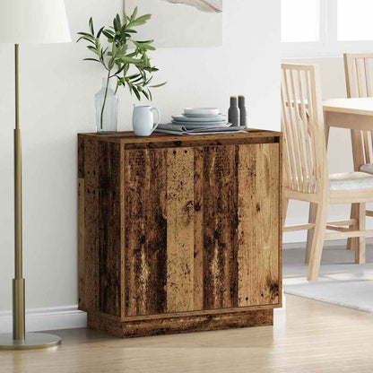 LED Sideboard for Old Wood 71 x 34.5 x 75 cm Engineered Wood