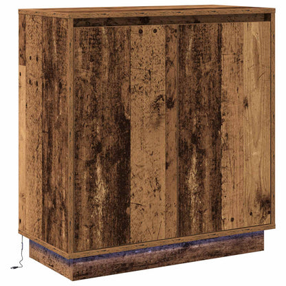 LED Sideboard for Old Wood 71 x 34.5 x 75 cm Engineered Wood