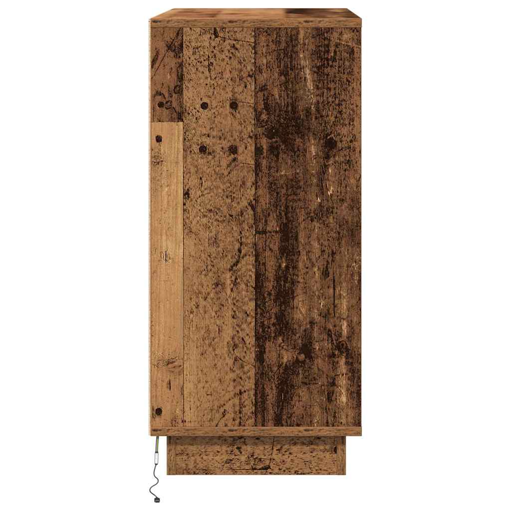LED Sideboard for Old Wood 71 x 34.5 x 75 cm Engineered Wood