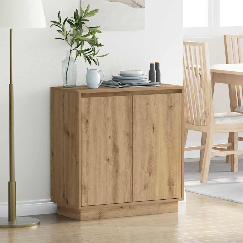 LED Sideboard Artisan Oak 71 x 34.5 x 75 cm Engineered Wood