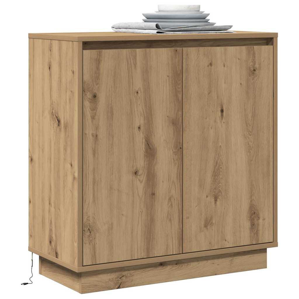 LED Sideboard Artisan Oak 71 x 34.5 x 75 cm Engineered Wood