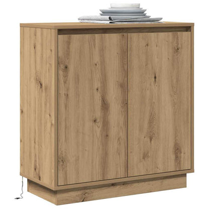 LED Sideboard Artisan Oak 71 x 34.5 x 75 cm Engineered Wood