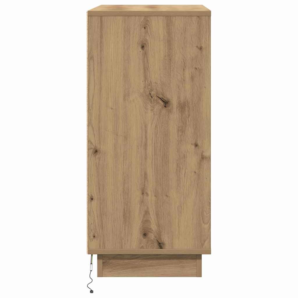 LED Sideboard Artisan Oak 71 x 34.5 x 75 cm Engineered Wood