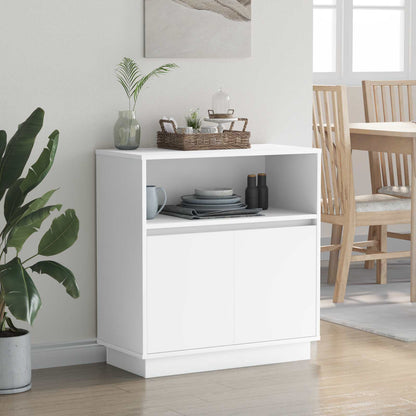 LED Sideboard White 71 x 34.5 x 75 cm Engineered Wood