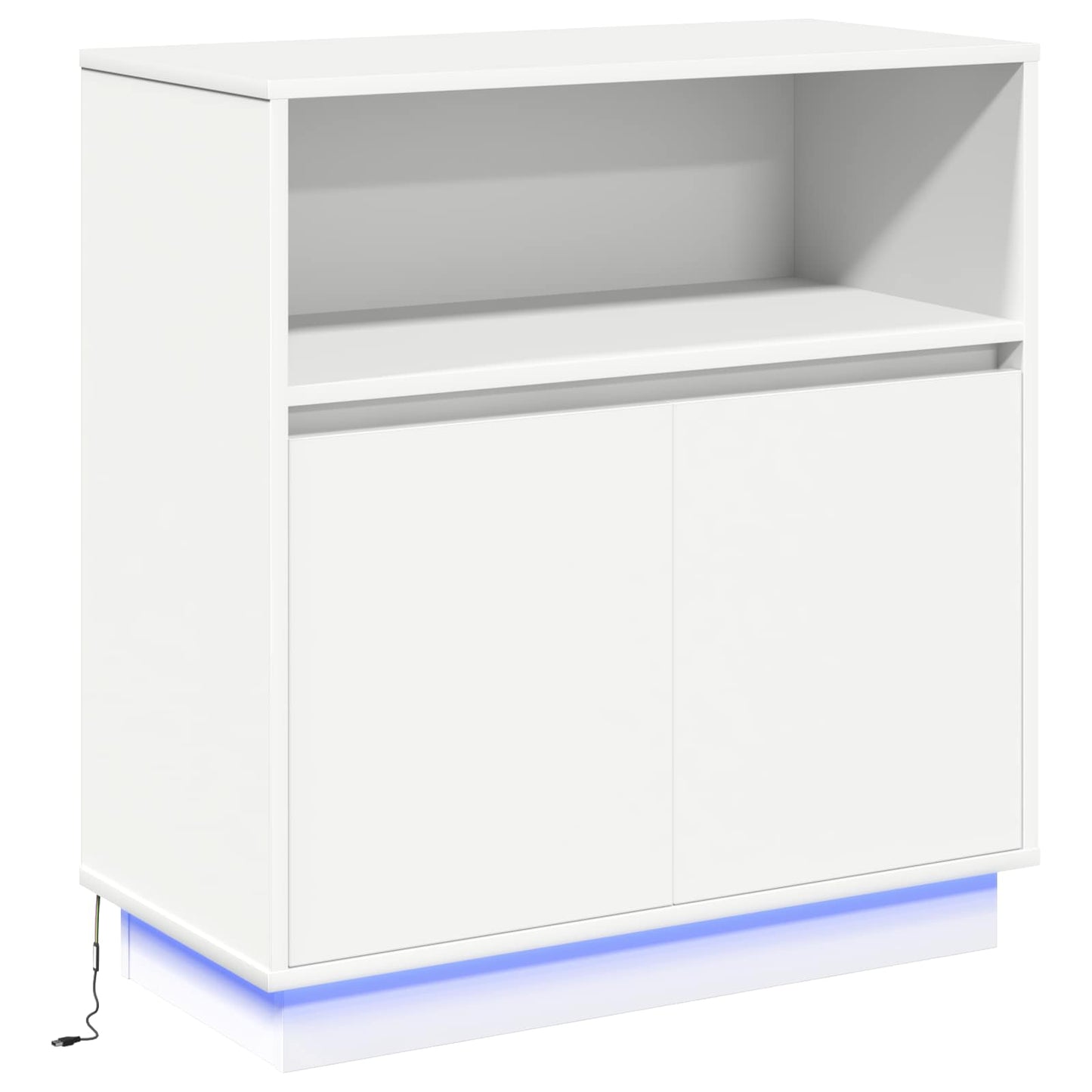 LED Sideboard White 71 x 34.5 x 75 cm Engineered Wood