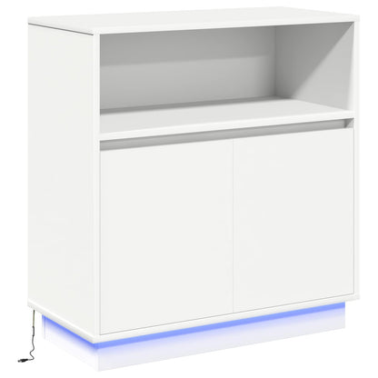 LED Sideboard White 71 x 34.5 x 75 cm Engineered Wood