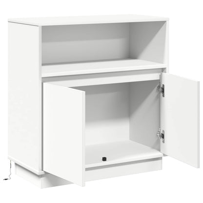 LED Sideboard White 71 x 34.5 x 75 cm Engineered Wood