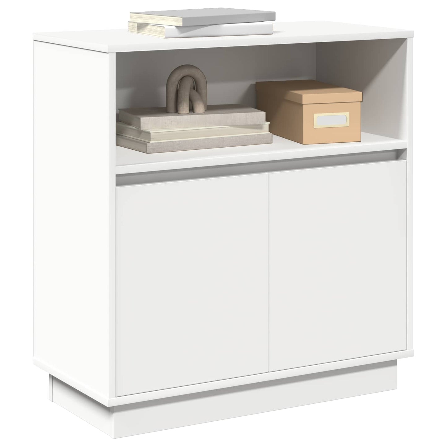 LED Sideboard White 71 x 34.5 x 75 cm Engineered Wood