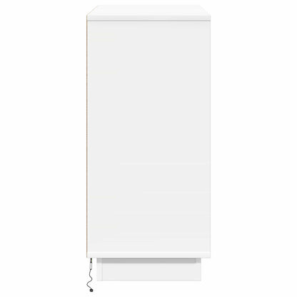 LED Sideboard White 71 x 34.5 x 75 cm Engineered Wood
