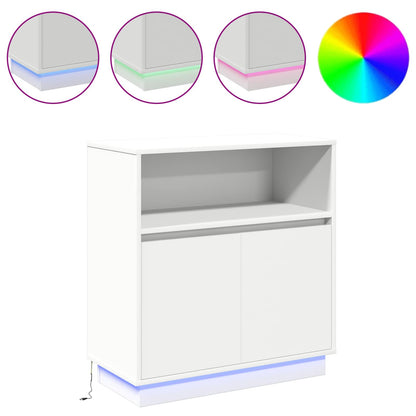 LED Sideboard White 71 x 34.5 x 75 cm Engineered Wood