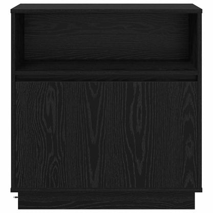 LED Sideboard Black Oak 71 x 34.5 x 75 cm Engineered Wood