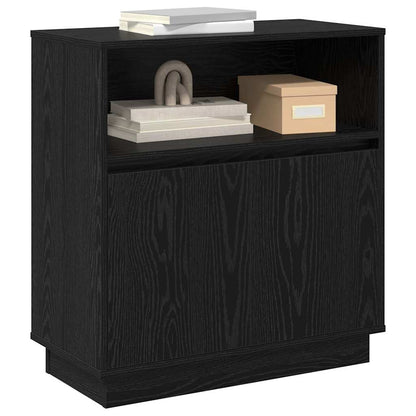 LED Sideboard Black Oak 71 x 34.5 x 75 cm Engineered Wood
