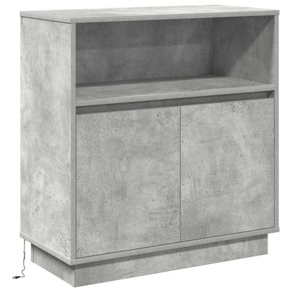 LED Sideboard Concrete grey 71 x 34.5 x 75 cm Engineered Wood