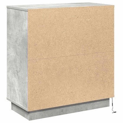 LED Sideboard Concrete grey 71 x 34.5 x 75 cm Engineered Wood