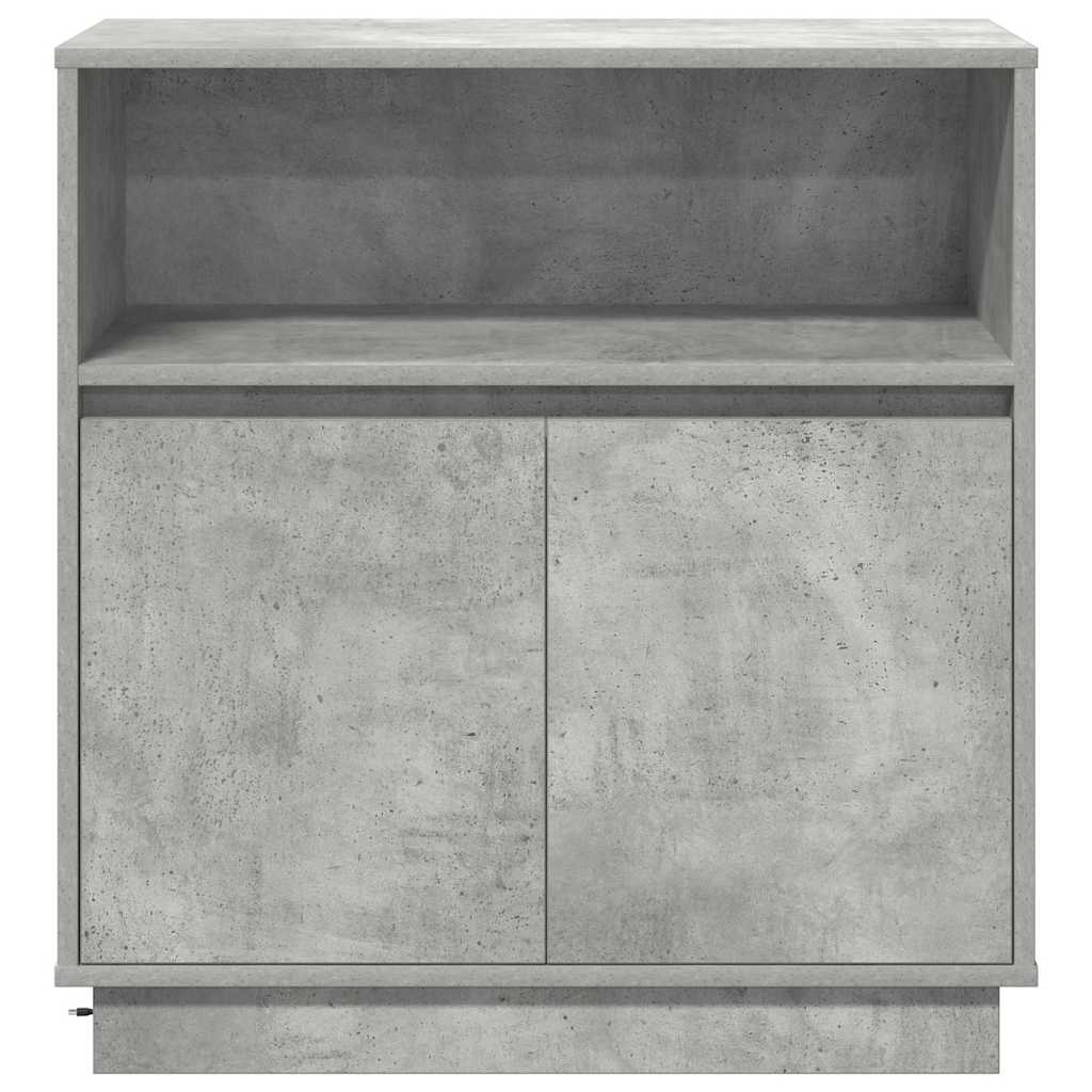 LED Sideboard Concrete grey 71 x 34.5 x 75 cm Engineered Wood