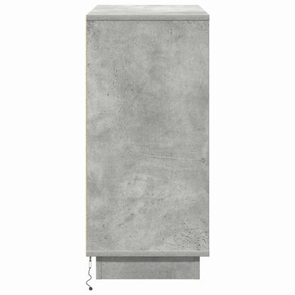 LED Sideboard Concrete grey 71 x 34.5 x 75 cm Engineered Wood