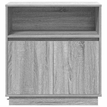 LED Sideboard Grey Sonoma 71 x 34.5 x 75 cm Engineered Wood
