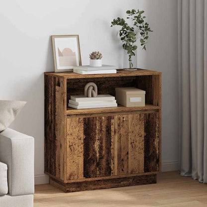 LED Sideboard Old Wood 71 x 34.5 x 75 cm Engineered Wood
