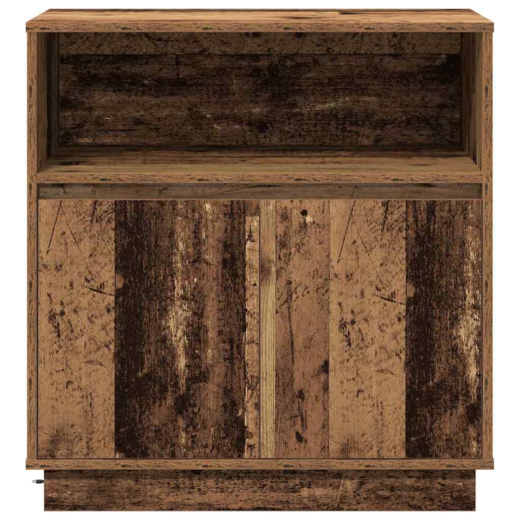 LED Sideboard Old Wood 71 x 34.5 x 75 cm Engineered Wood
