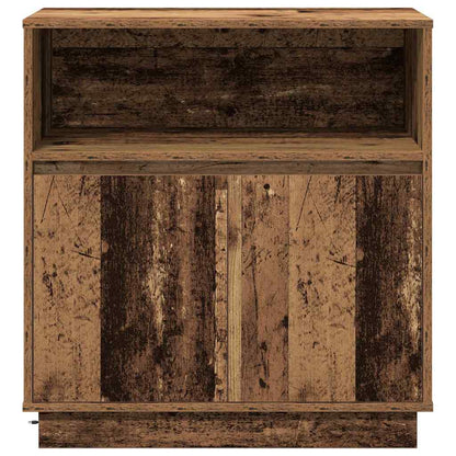 LED Sideboard Old Wood 71 x 34.5 x 75 cm Engineered Wood