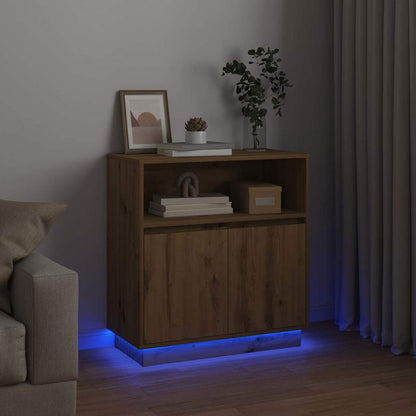 LED Sideboard Artisan Oak 71 x 34.5 x 75 cm Engineered Wood