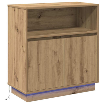 LED Sideboard Artisan Oak 71 x 34.5 x 75 cm Engineered Wood