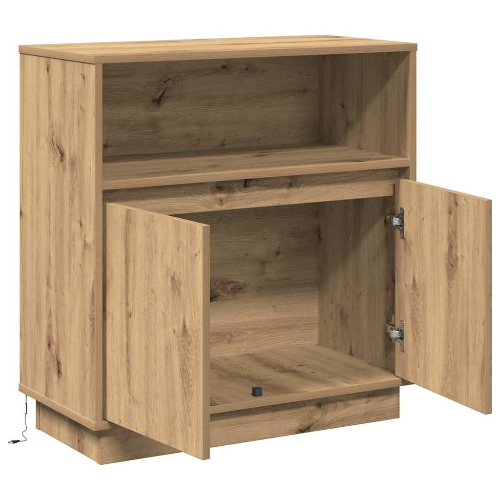 LED Sideboard Artisan Oak 71 x 34.5 x 75 cm Engineered Wood