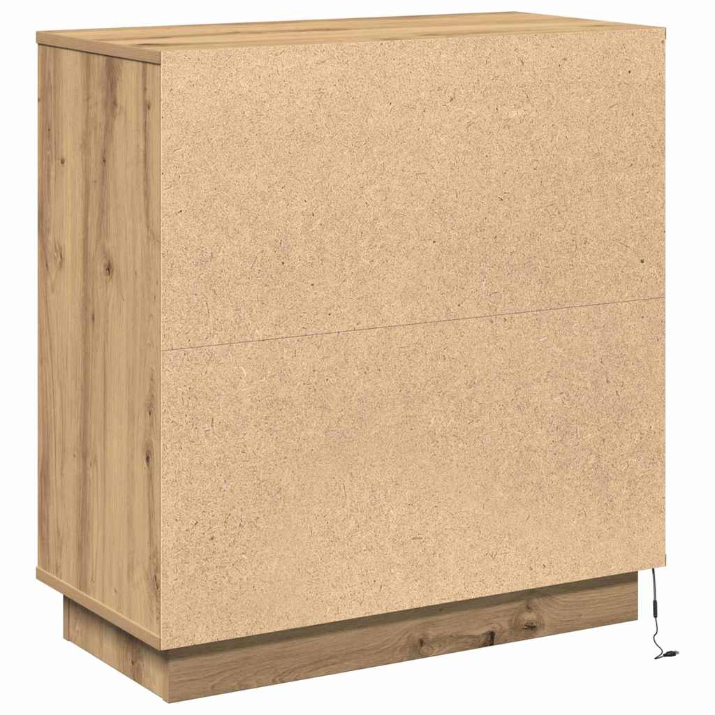 LED Sideboard Artisan Oak 71 x 34.5 x 75 cm Engineered Wood