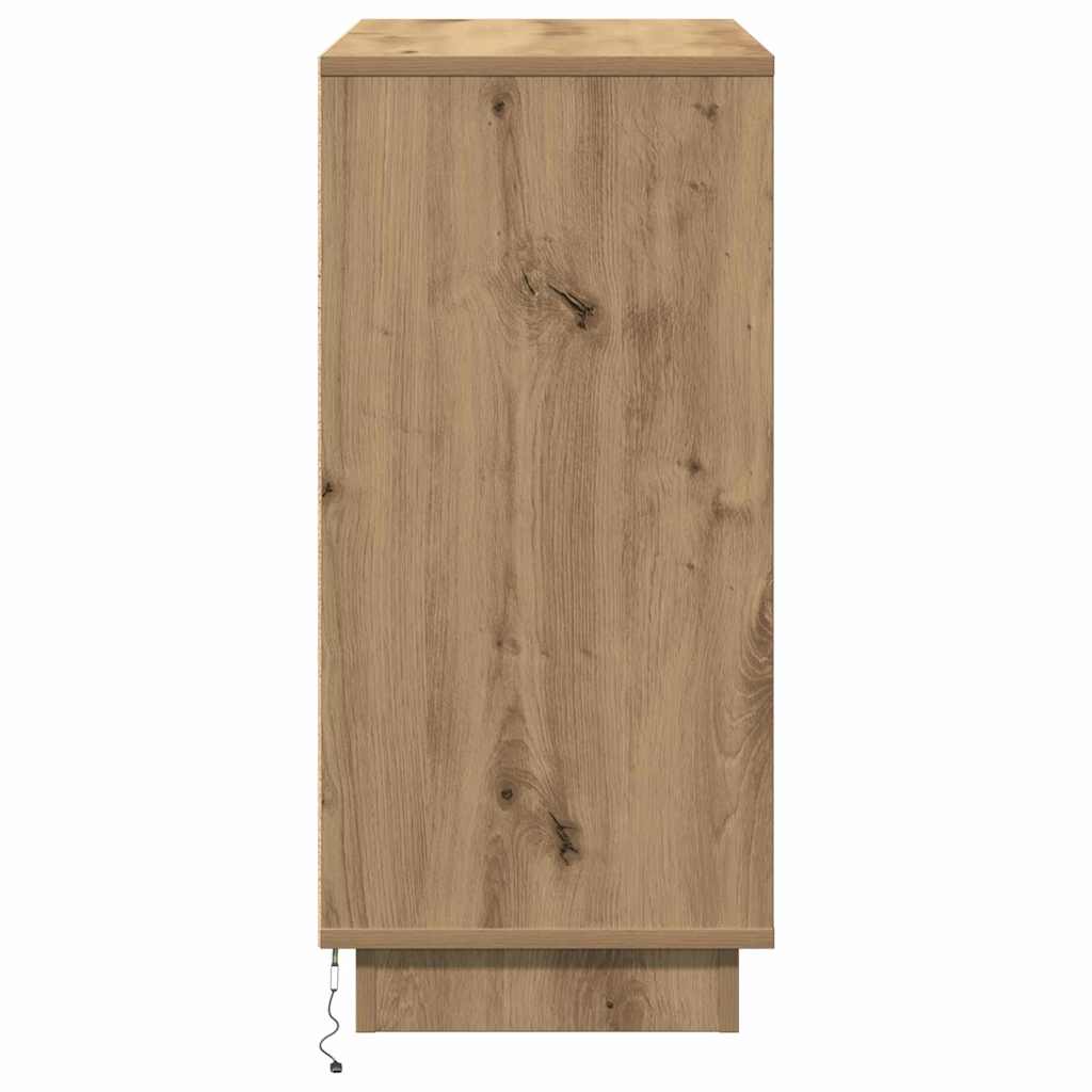 LED Sideboard Artisan Oak 71 x 34.5 x 75 cm Engineered Wood