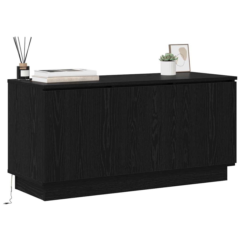 TV Cabinet Black Oak 100 x 38 x 49 cm Engineered Wood