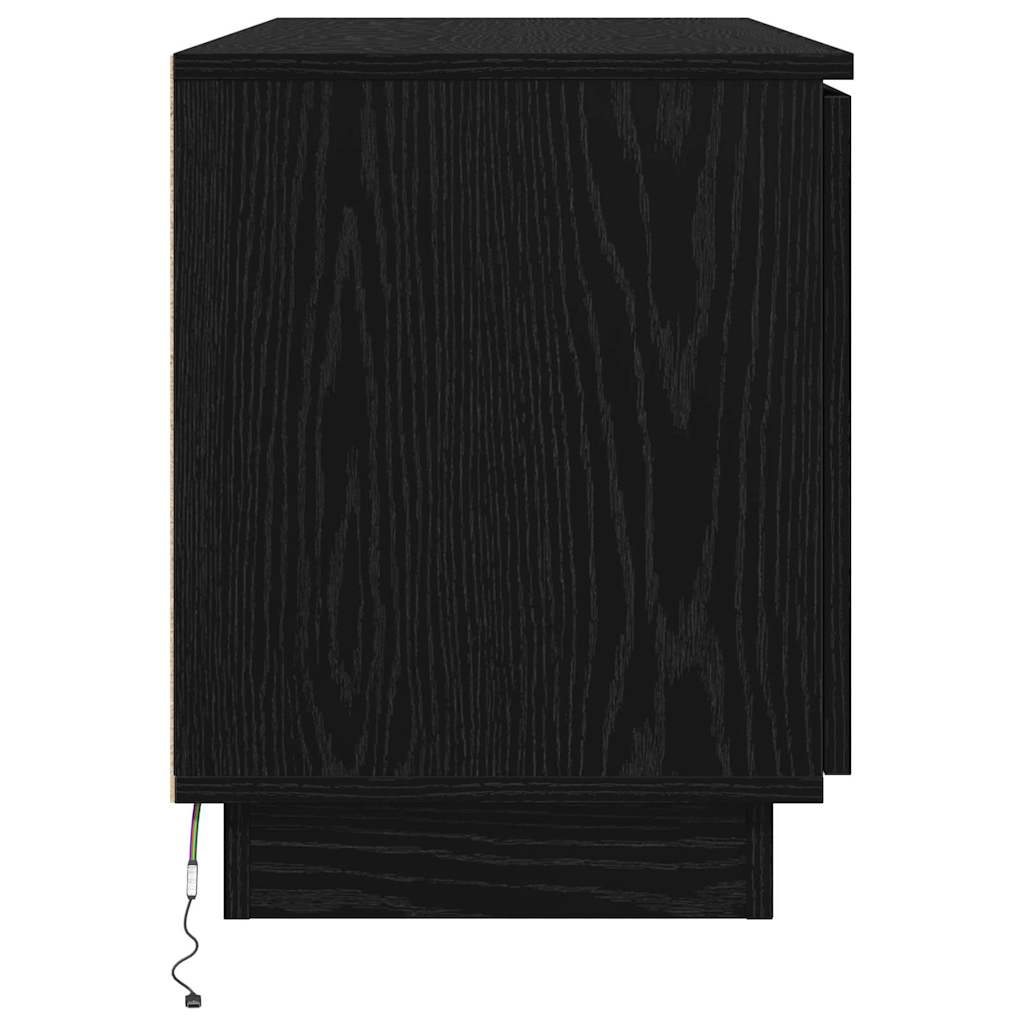 TV Cabinet Black Oak 100 x 38 x 49 cm Engineered Wood