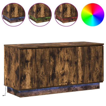 TV Cabinet Smoked Oak 100 x 38 x 49 cm Engineered Wood