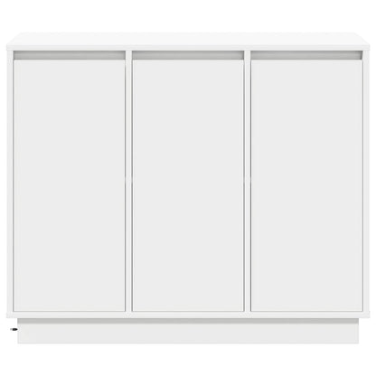 LED Sideboard White 90 x 32 x 75 cm Engineered Wood