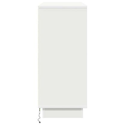 LED Sideboard White 90 x 32 x 75 cm Engineered Wood