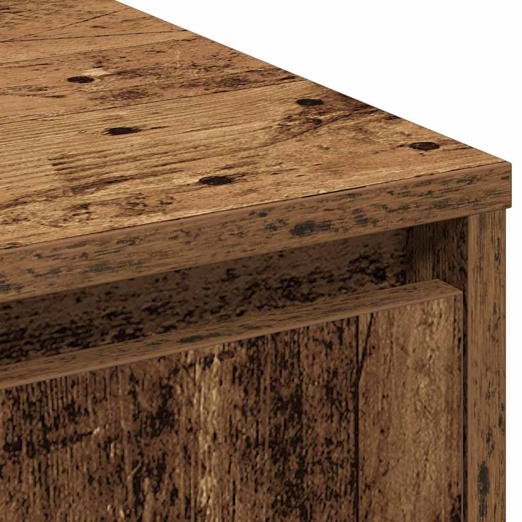 LED Sideboard Old Wood 90 x 32 x 75 cm Engineered Wood